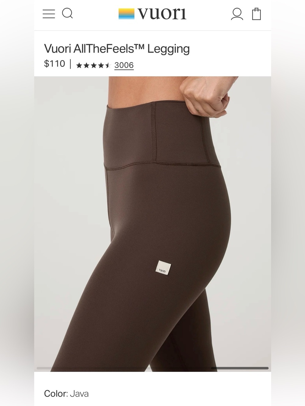 Vuori Java High-Rise All-The-Feels Legging